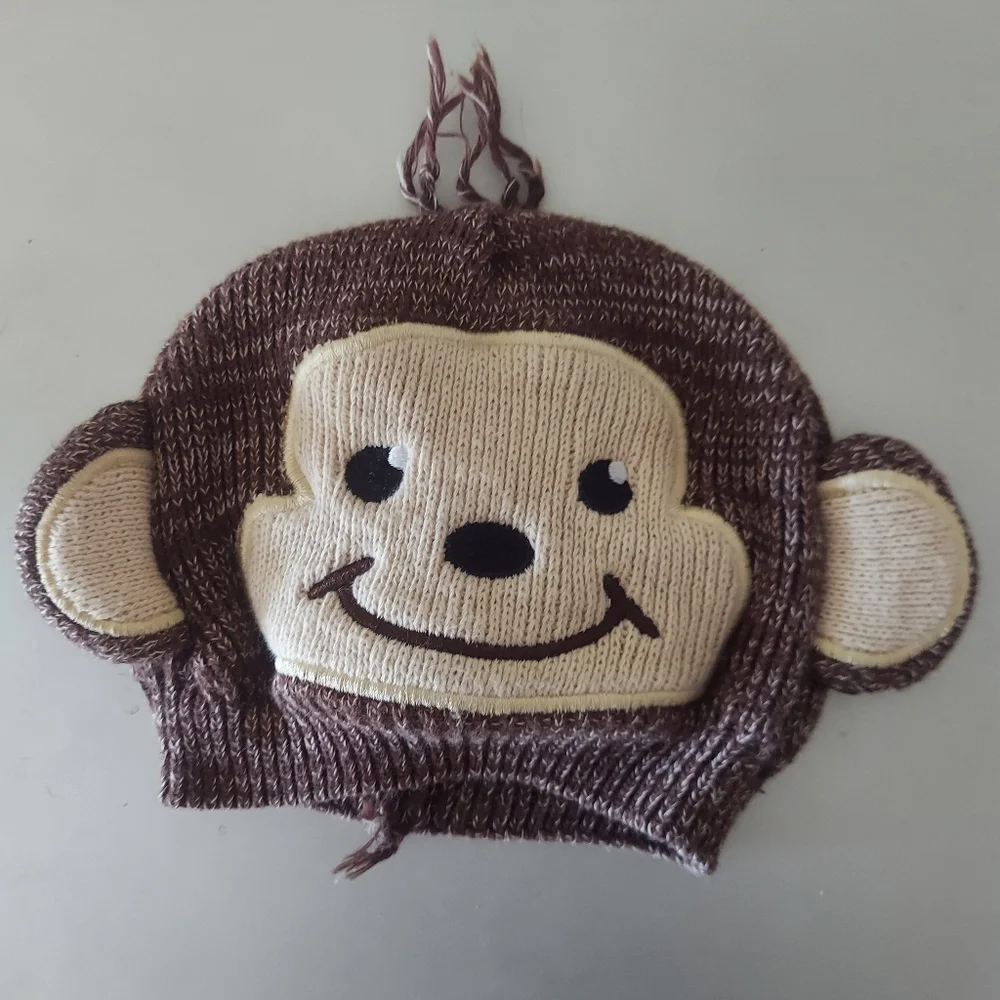 🎁 10/$25 Monkey knit cap,  0-6 months